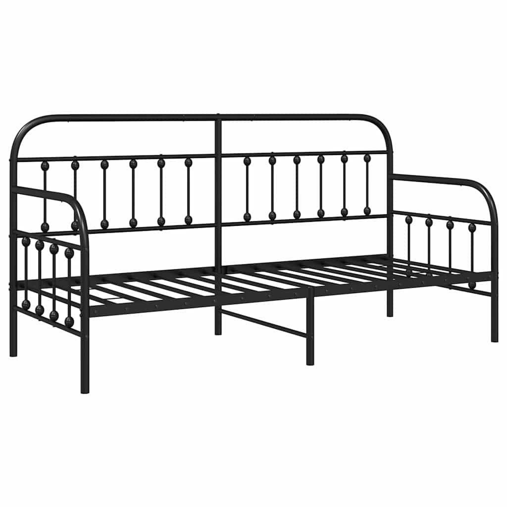 Krevet na kat Crna 80 x 200 cm Čelik s prahom premazan