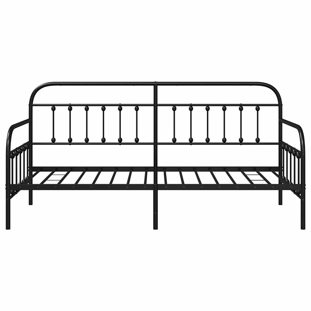Krevet na kat Crna 90 x 190 cm Čelik s prahom premazan