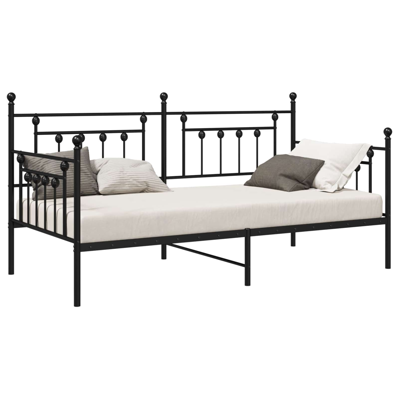 Krevet na kat Crna 107 x 203 cm Čelik