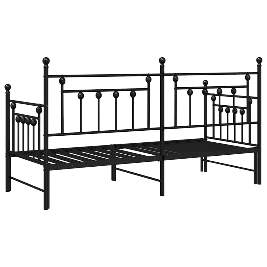 Krevet na kat Crna 75 x 190 cm Čelik