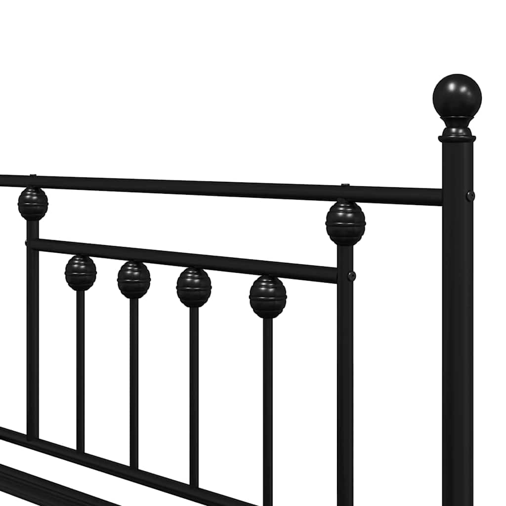 Krevet na kat Crna 90 x 190 cm Čelik