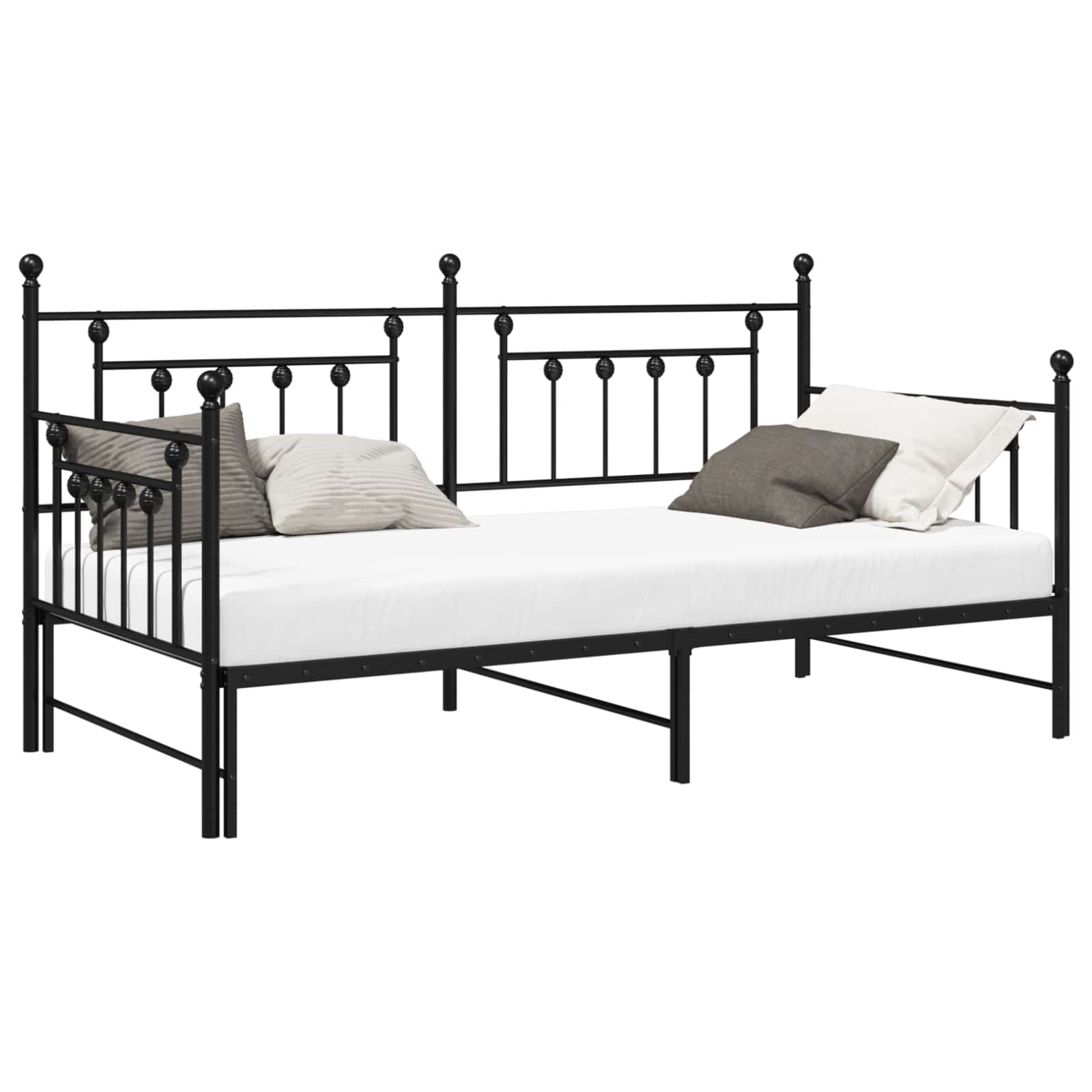 Krevet na kat Crna 90 x 190 cm Čelik