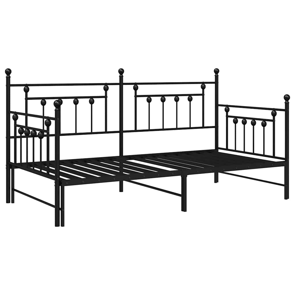 Krevet na kat Crna 90 x 190 cm Čelik