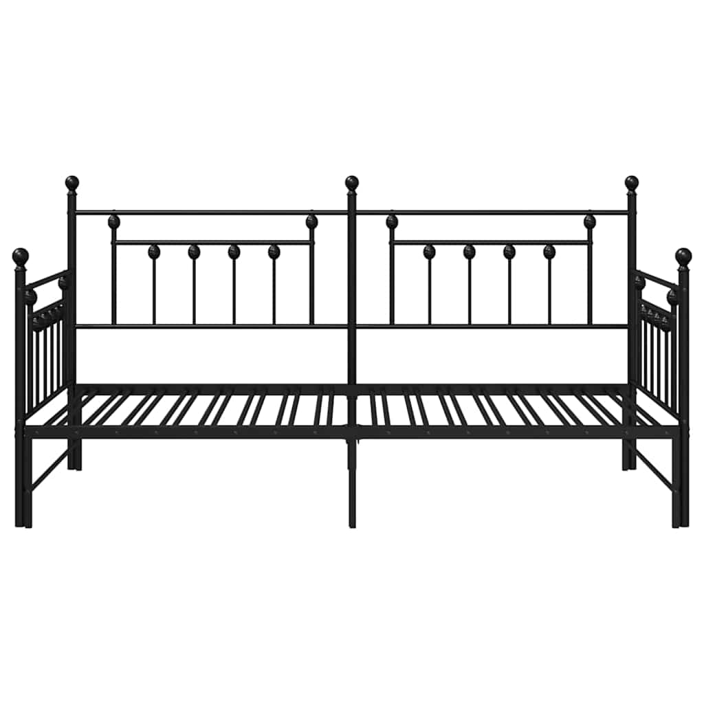 Krevet na kat Crna 90 x 200 cm Čelik