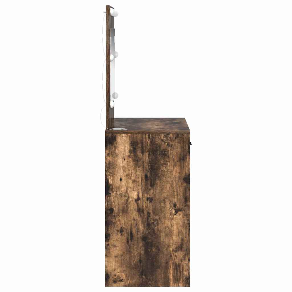 Toaletni stol s ladicama Dimljeni hrast 78,5 x 41 x 135 cm