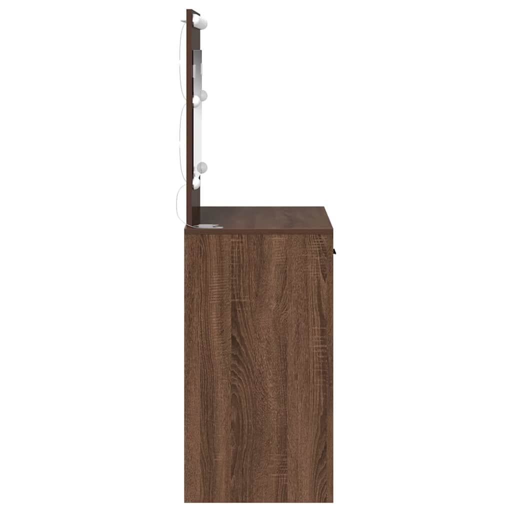 Toaletni stol Smeđi hrast 78,5 x 41 x 135 cm Konstruirano drvo