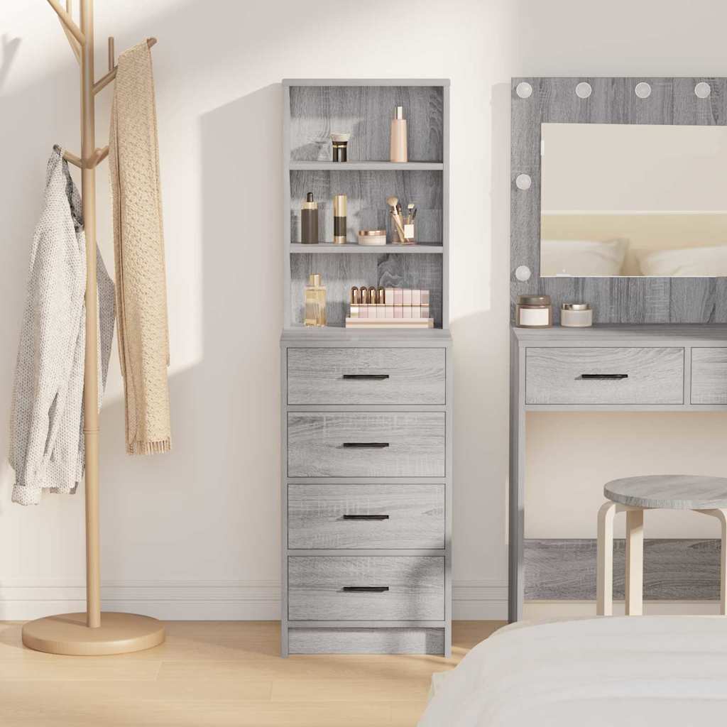 Highboard Sivi hrast sonoma 40 x 41 x 135 cm Konstruirano drvo