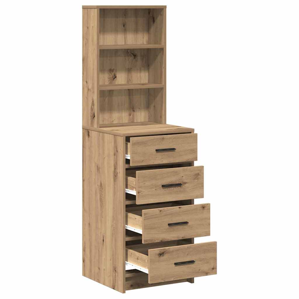 Highboard hrast artisan 40 x 41 x 135 cm Konstruirano drvo