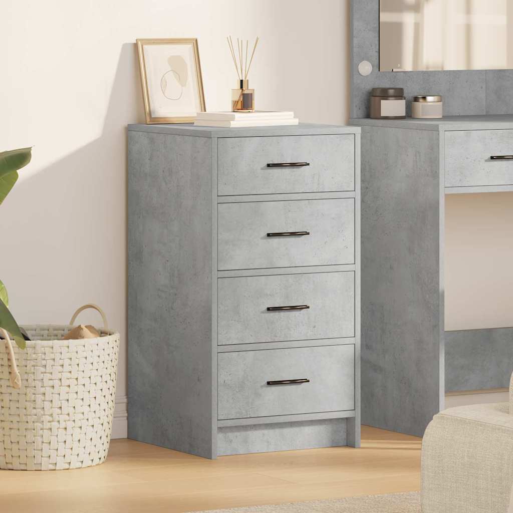 Kreveta s ladicama Beton siva 40 x 41 x 75 cm Konstruirano drvo