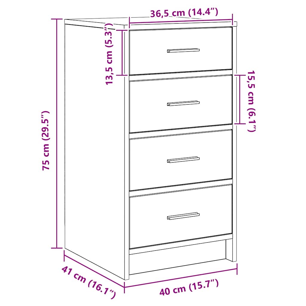 Kreveta s ladicama Staro drvo 40 x 41 x 75 cm Konstruirano drvo