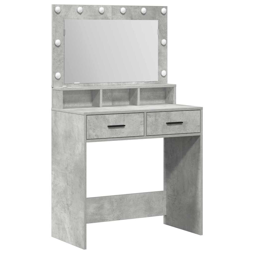 Toaletni stol Betonski sivi 79 x 41 x 135 cm Konstruirano drvo