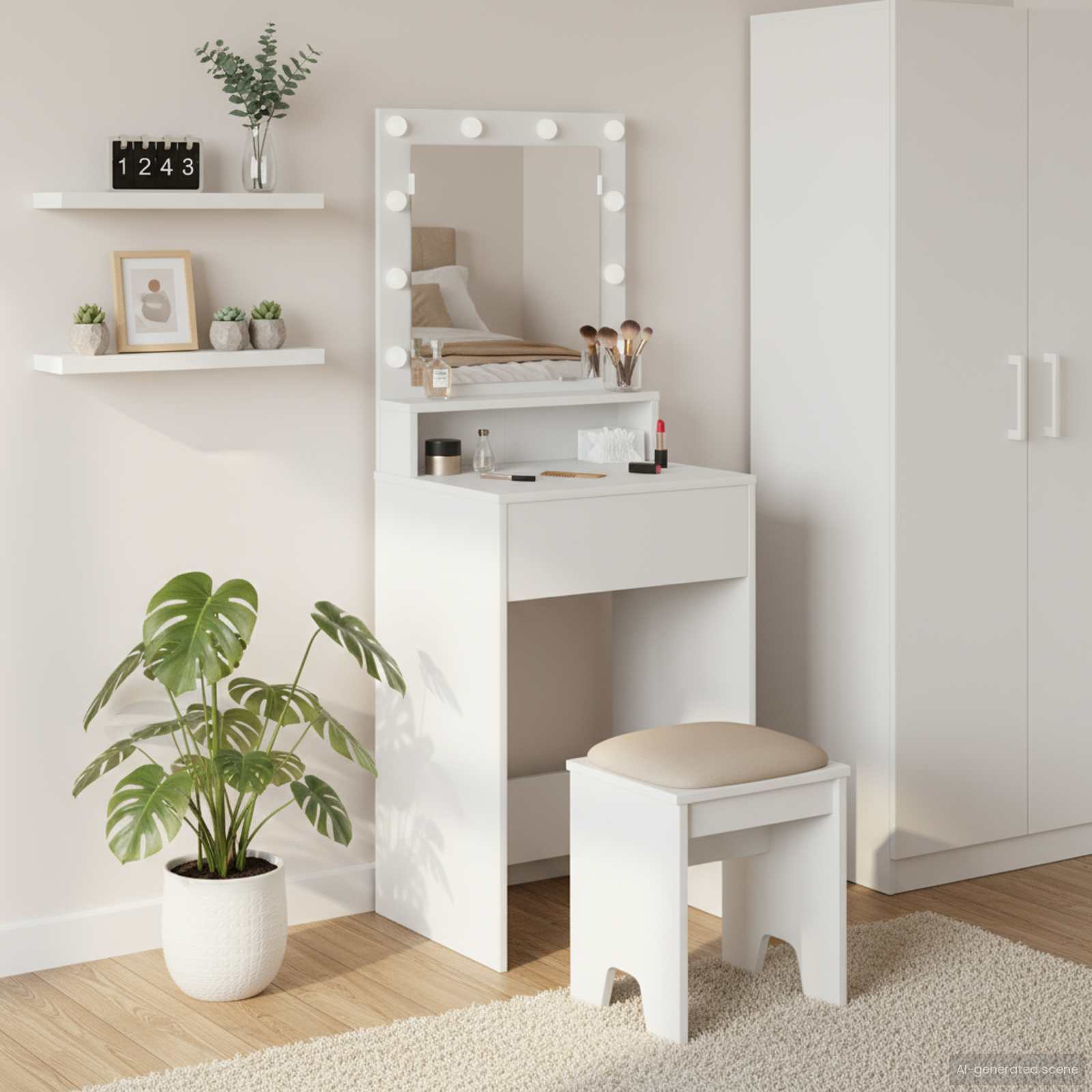 Toaletni stol Bijelo 50 x 41 x 135 cm Konstruirano drvo