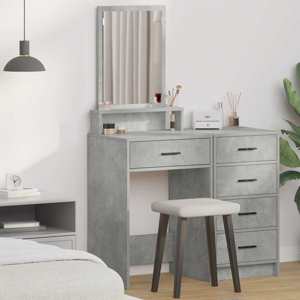 Toaletni stol Betonski sivi 50 x 41 x 140 cm Konstruirano drvo