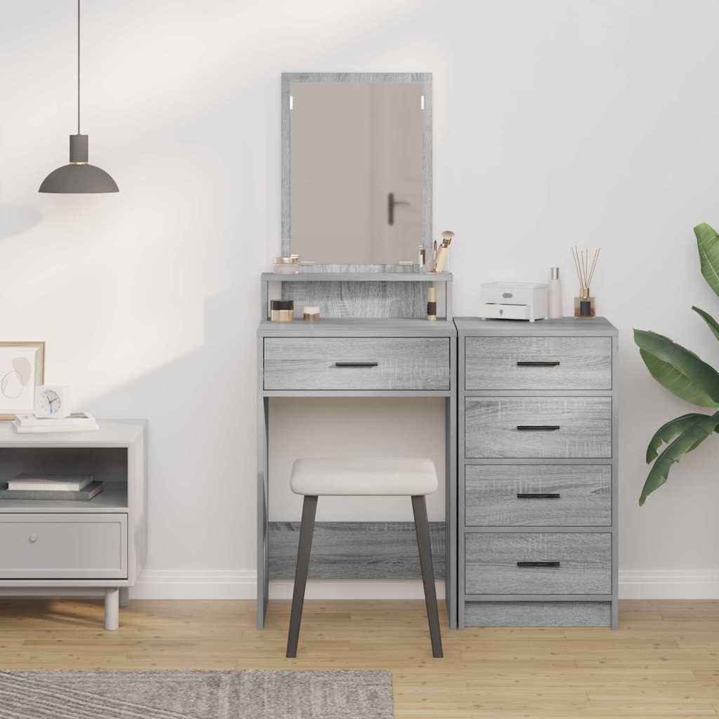 Toaletni stol Siva Sonoma 50 x 41 x 140 cm Konstruirano drvo