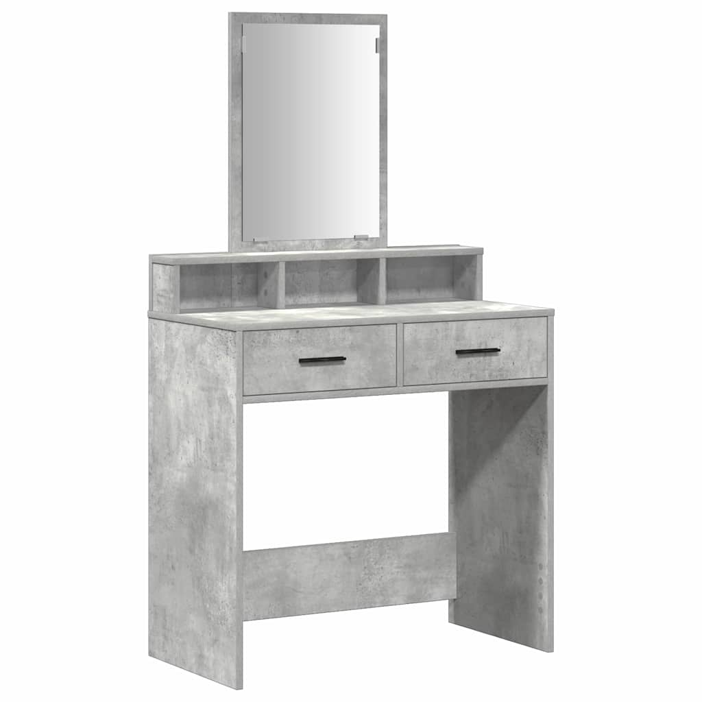 Toaletni stol Betonski sivi 79 x 41 x 140 cm Konstruirano drvo