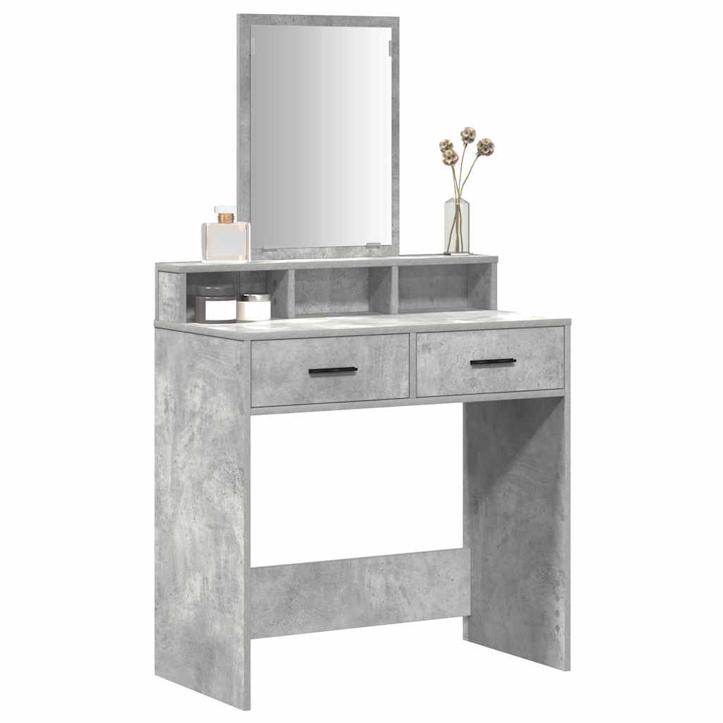 Toaletni stol Betonski sivi 79 x 41 x 140 cm Konstruirano drvo