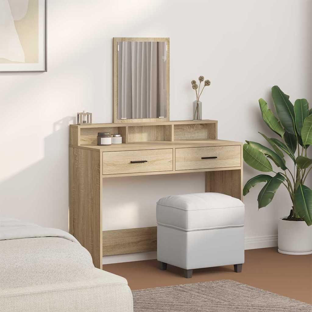 Toaletni stol Sonoma hrast 100 x 41 x 140 cm Konstruirano drvo
