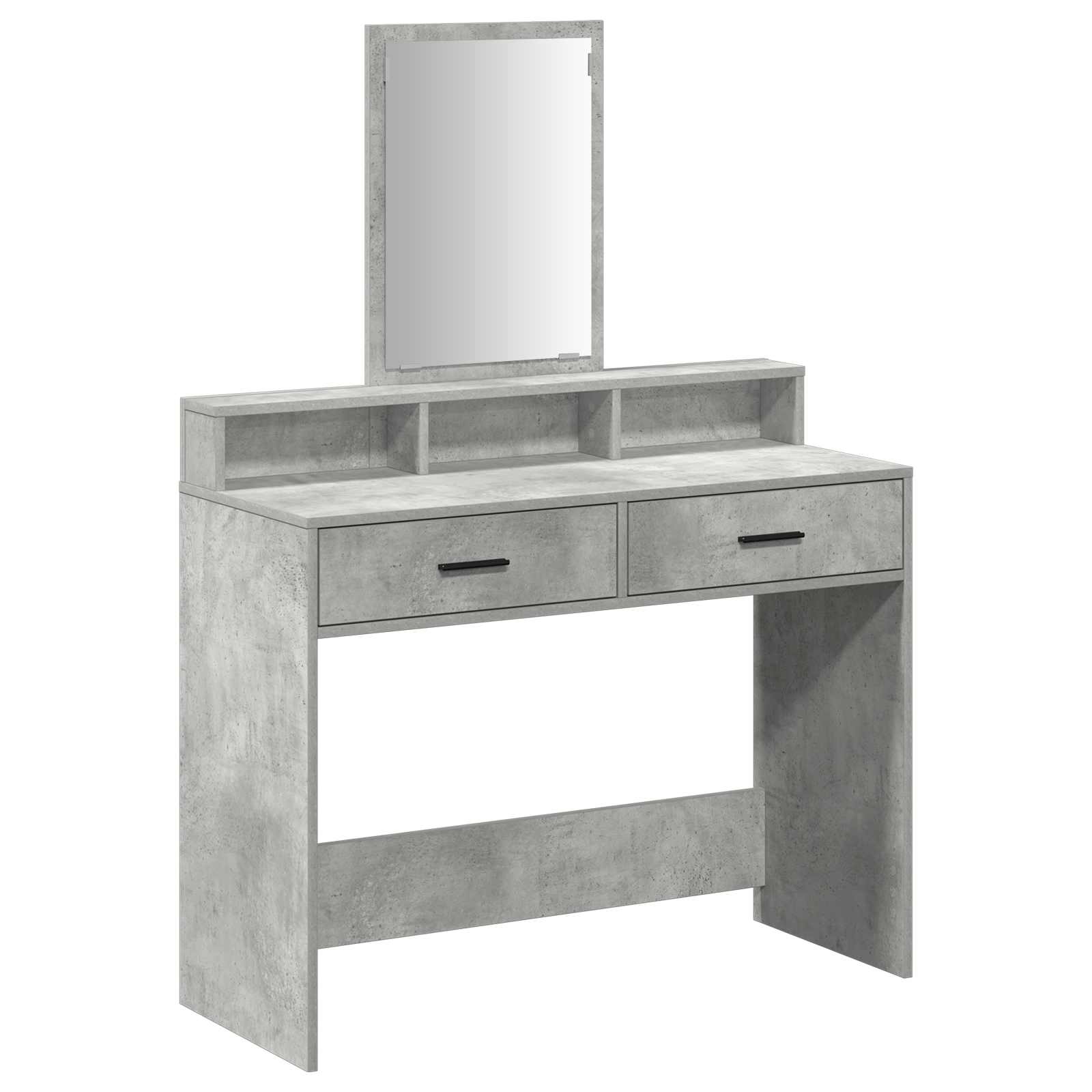 Toaletni stol Betonski sivi 100 x 41 x 140 cm Konstruirano drvo