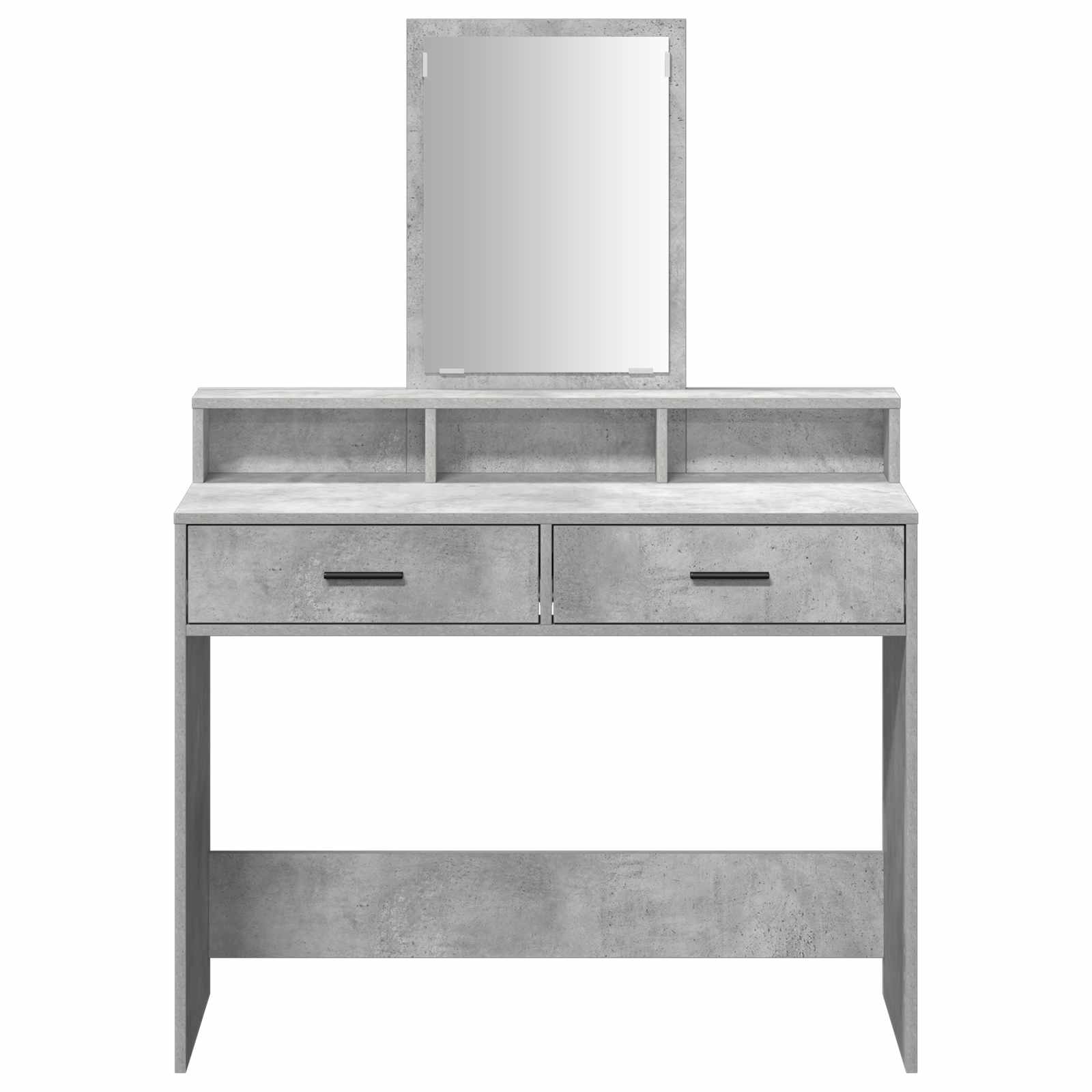 Toaletni stol Betonski sivi 100 x 41 x 140 cm Konstruirano drvo