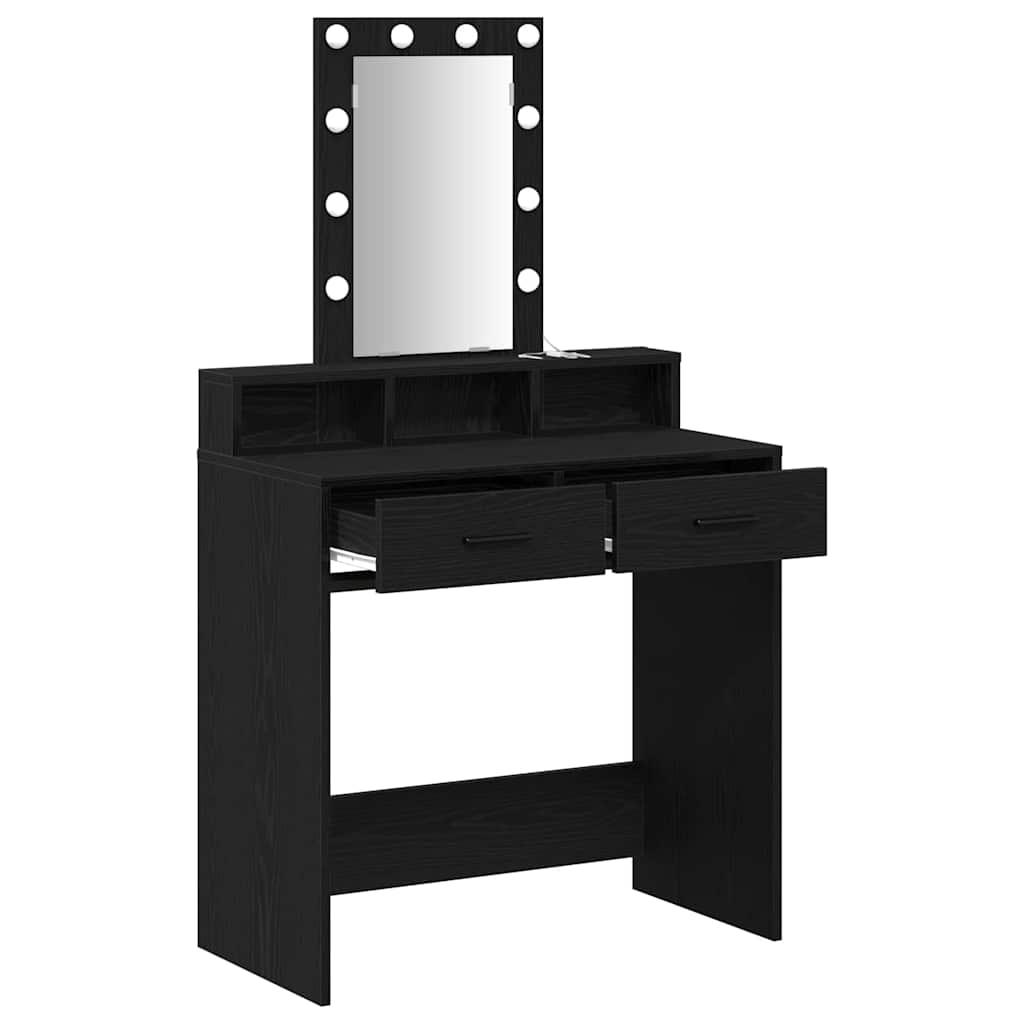 Toaletni stol Crna 79 x 41 x 140 cm Konstruirano drvo