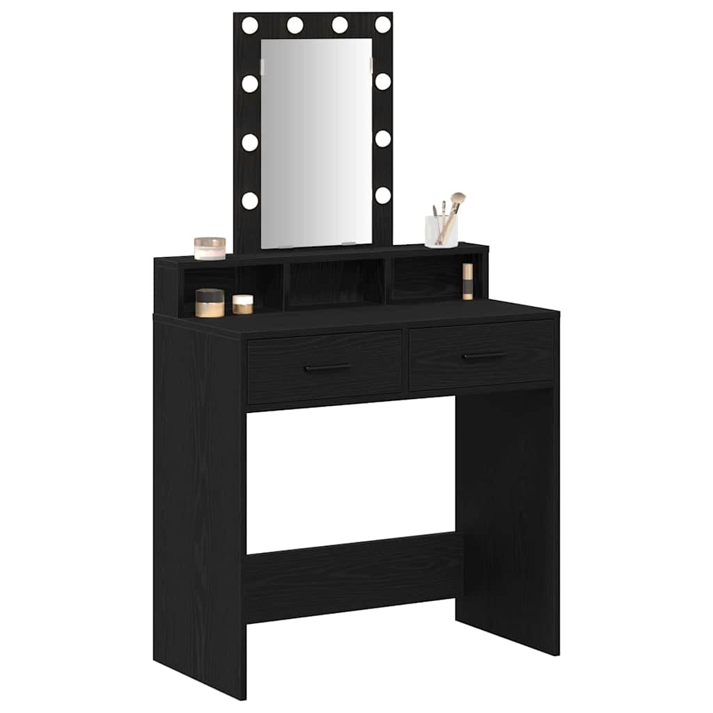 Toaletni stol Crna 79 x 41 x 140 cm Konstruirano drvo