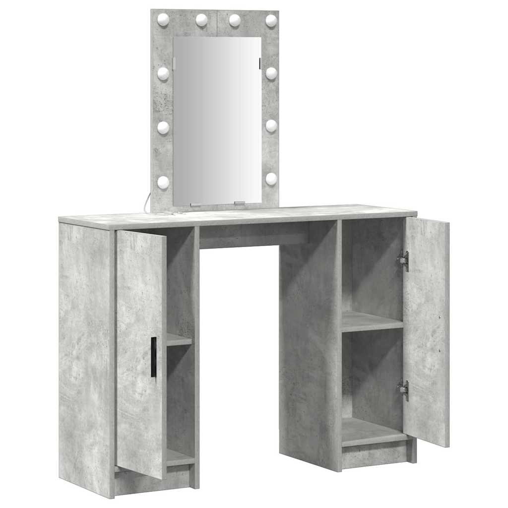 Toaletni stol Svijetlo siva 102 x 33 x 135 cm Konstruirano drvo