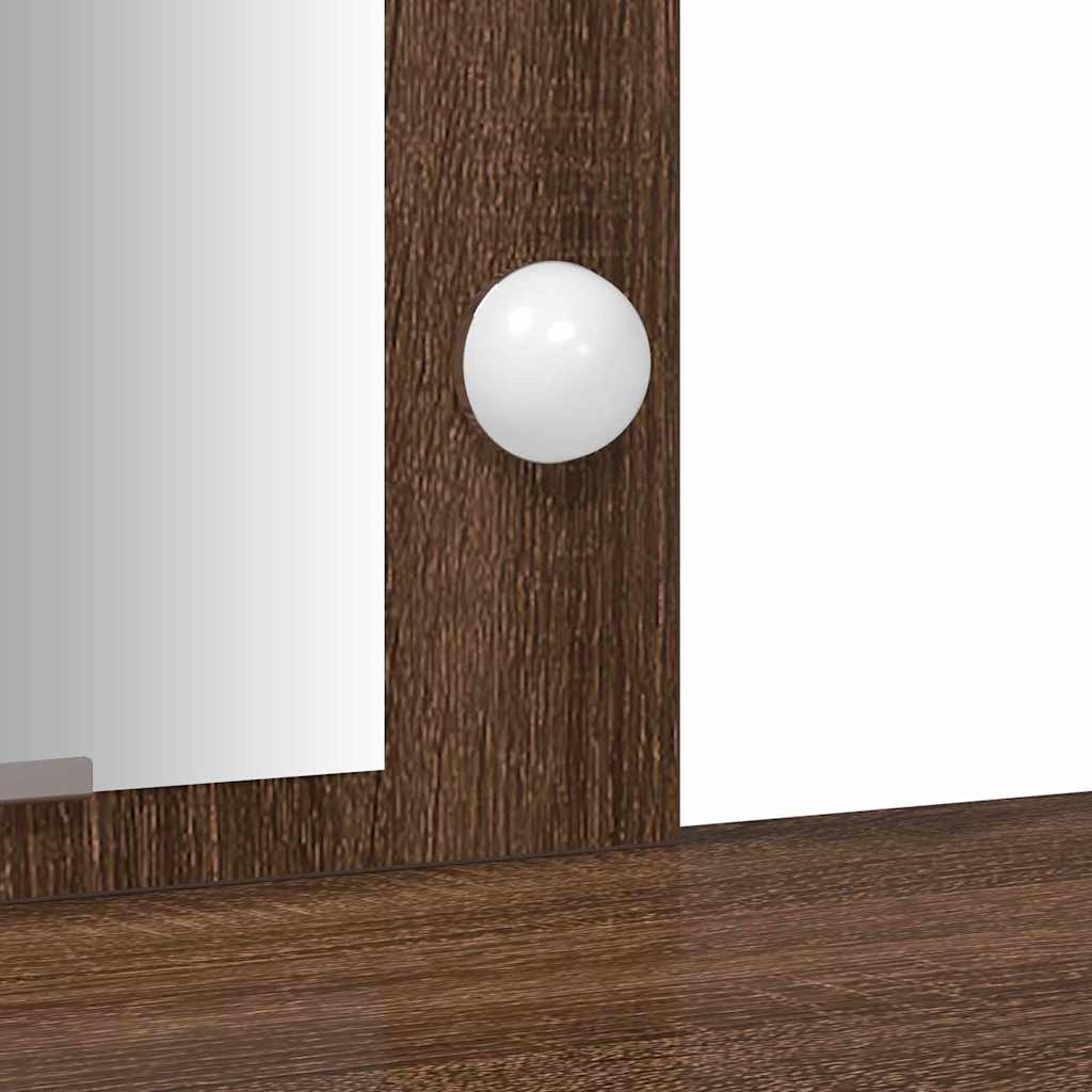 Toaletni stol Smeđa 102 x 33 x 135 cm Konstruirano drvo