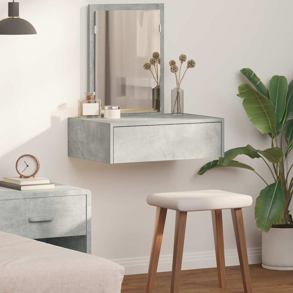Toaletni stol s ladicama Siva 60 x 40 x 70 cm Konstruirano drvo