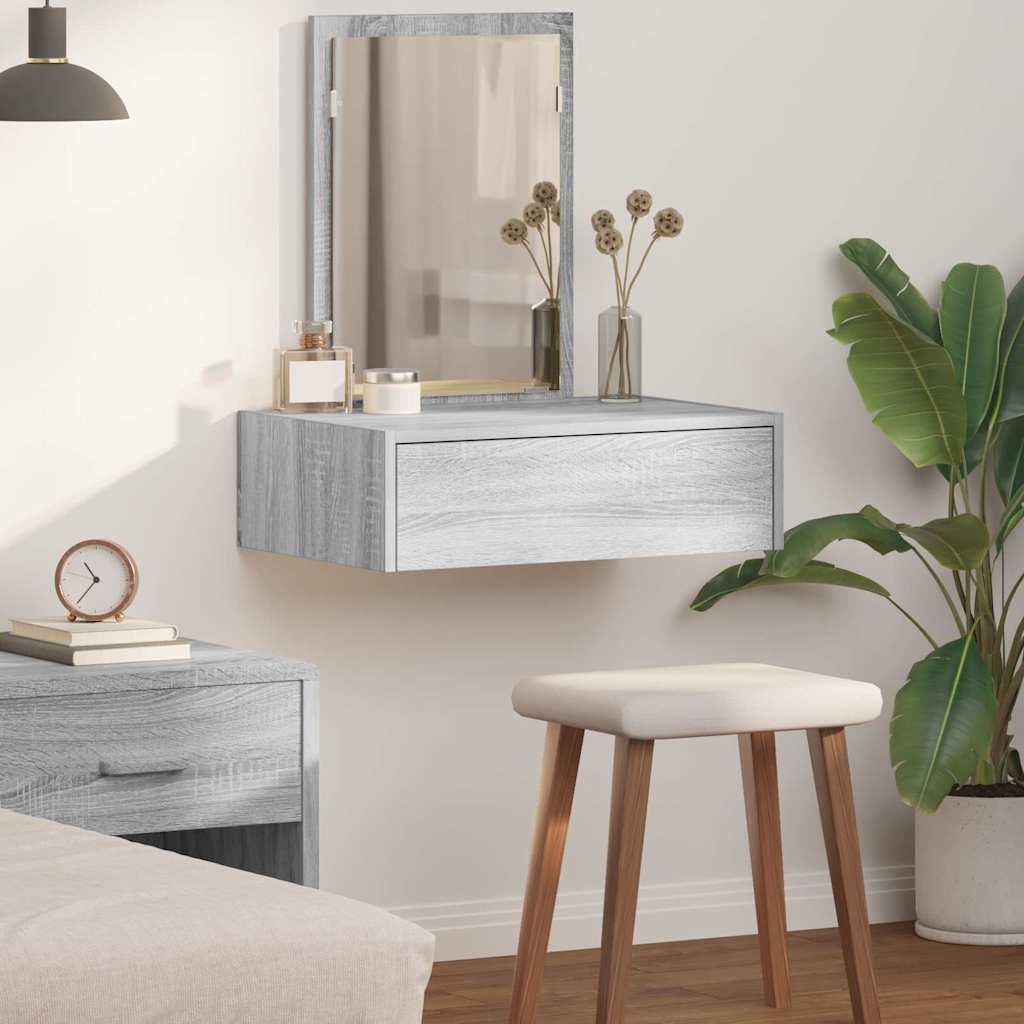 Toaletni stol s ladicama Siva 60 x 40 x 70 cm Konstruirano drvo