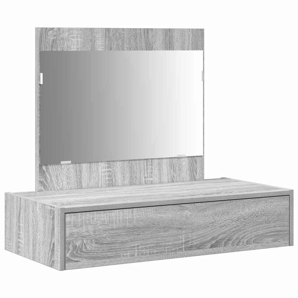 Toaletni stol s ladicama Siva 83 x 40 x 70 cm Konstruirano drvo