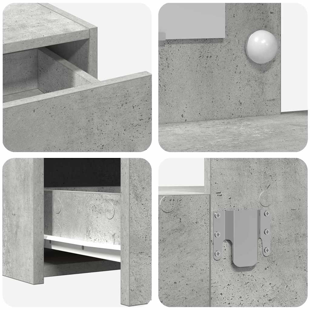 Toaletni stol s ladicama Siva 83 x 40 x 70 cm Konstruirano drvo
