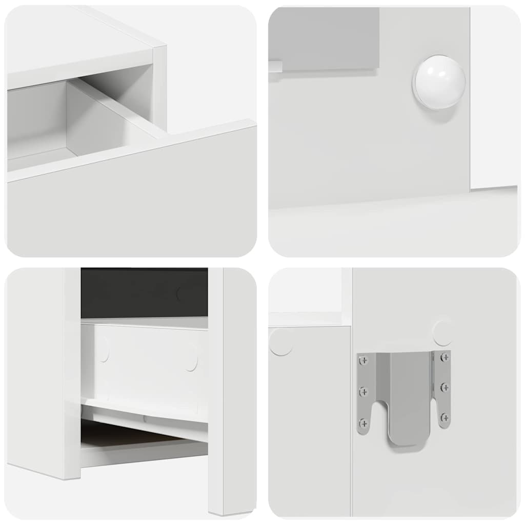 Toaletni stol Bijelo 100 x 40 x 70 cm Konstruirano drvo