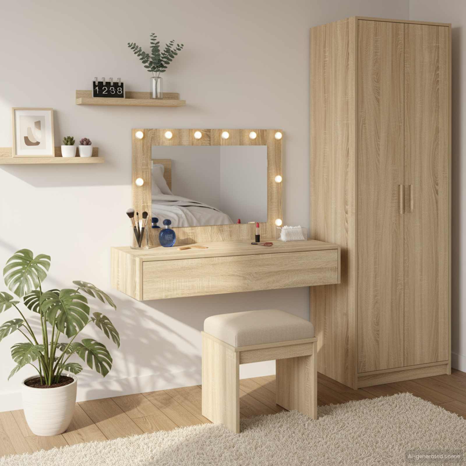 Toaletni stol Smeđa 100 x 40 x 70 cm Konstruirano drvo