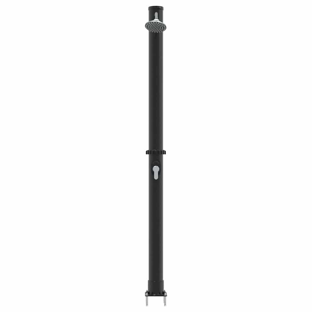 Vanjski solarni tuš Crna 217 cm PVC i aluminij