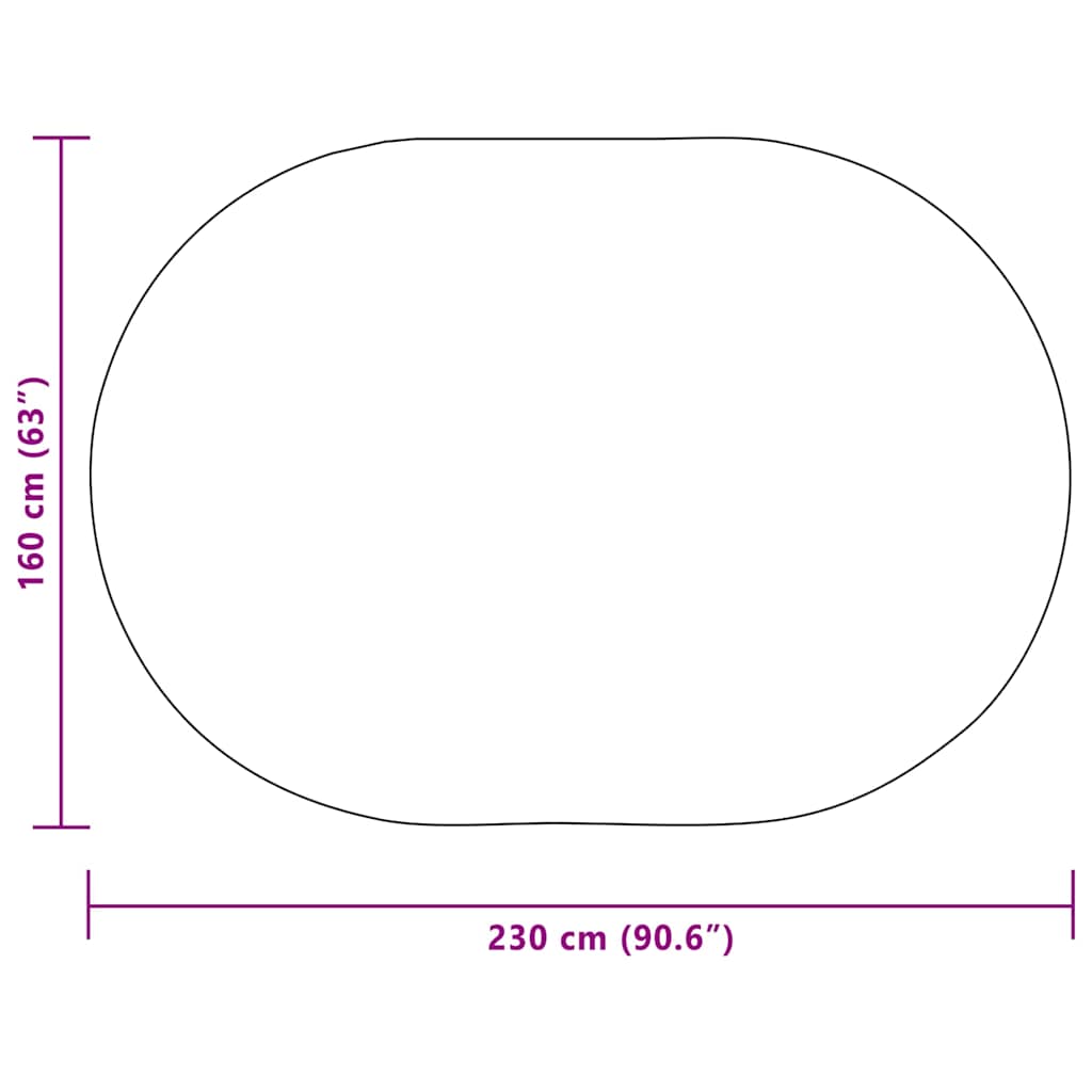 Tepih ZIZUR Smeđa 230 x 160 cm Polipropilen