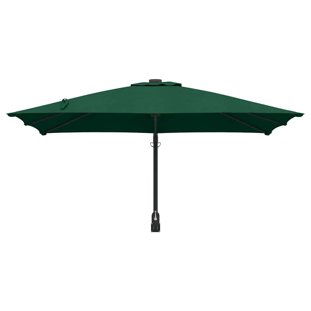 Vrtni suncobran Zelena 248,5 x 247,5 x 160 cm Poliester i čelik