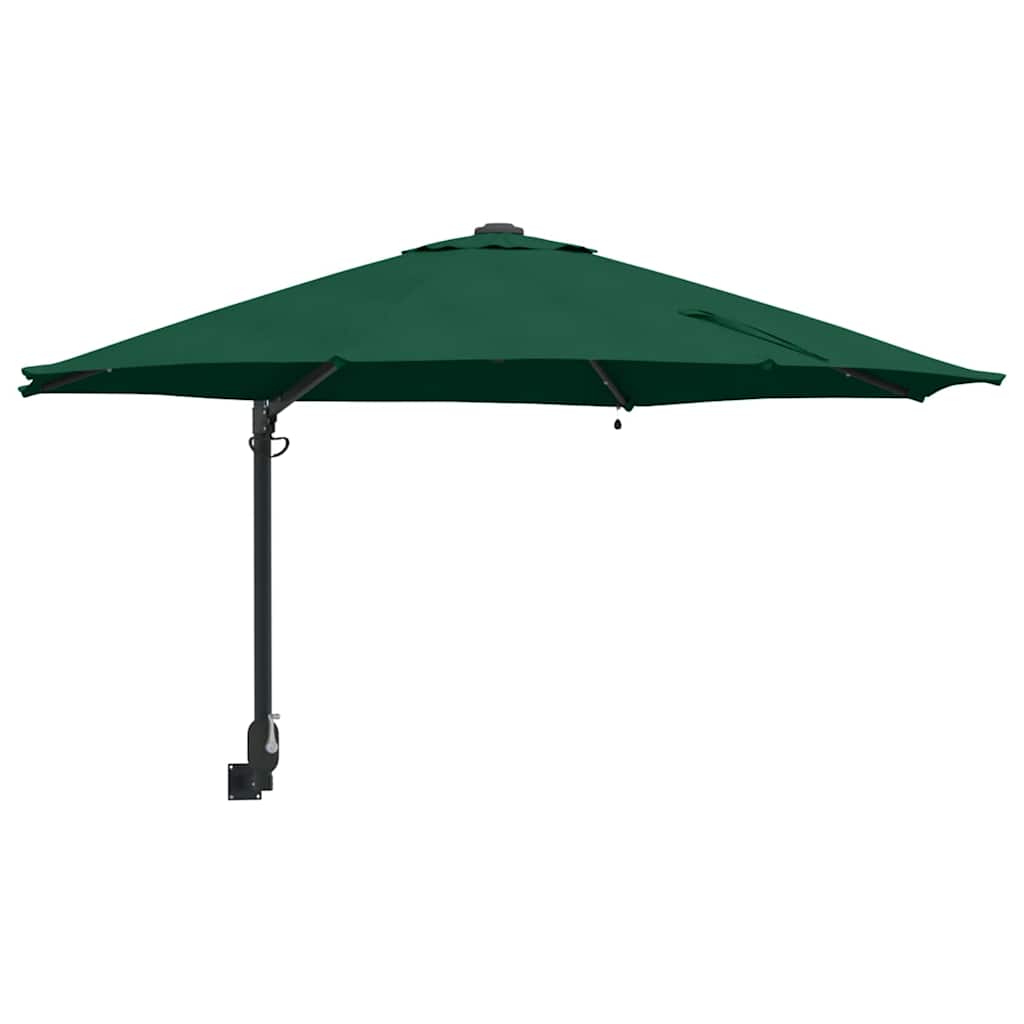 Vrtni suncobran Zelena 248 x 248 x 148 cm Poliester i čelik