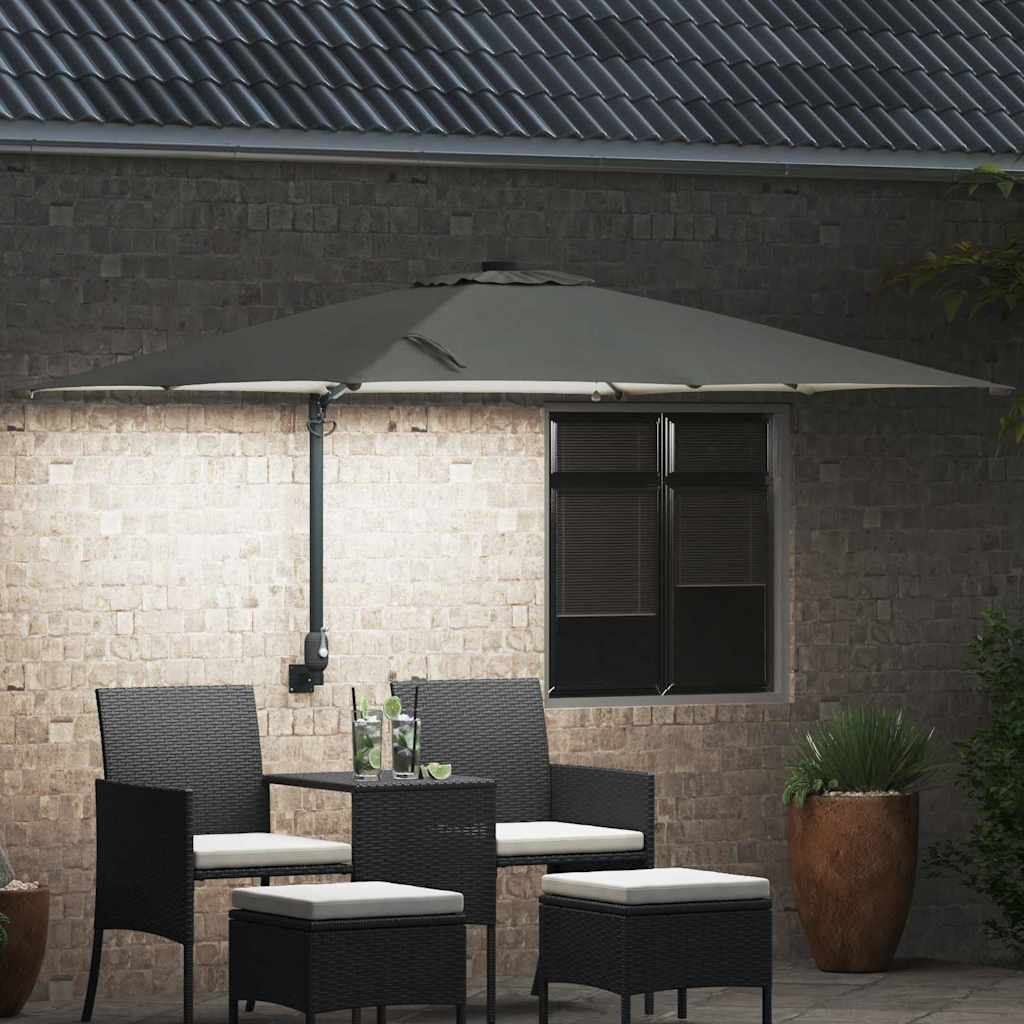 Vrtni suncobran S LED lampica Pijesak 248,5 x 247,5 x 160 cm