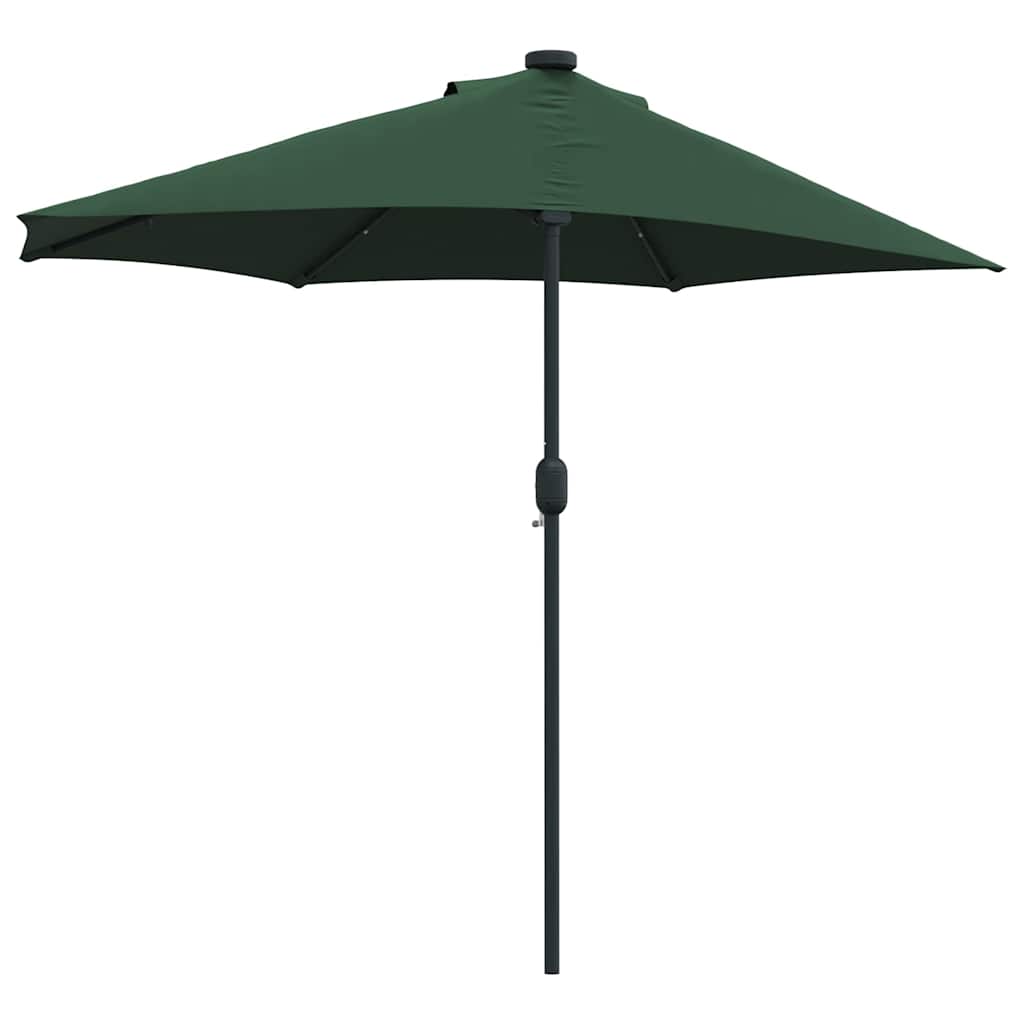 Vrtni suncobran Zelena 294 x 150 x 223 cm Poliester i čelik
