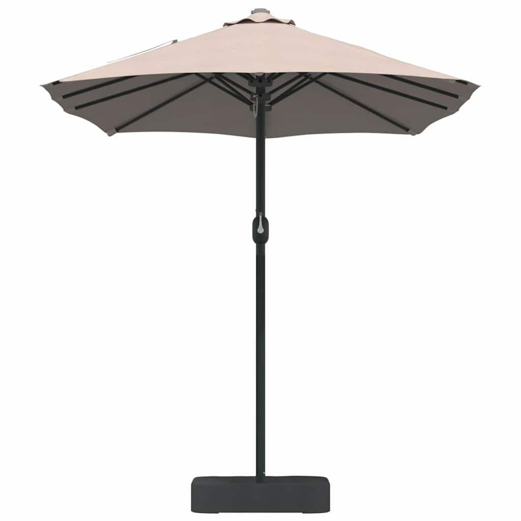 Vrtni suncobran Sivo-smeđa 385 x 209 x 244 cm Poliester i čelik
