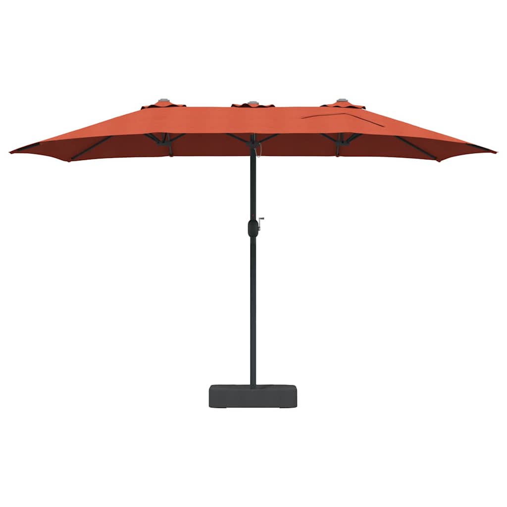 Vrtni suncobran Terakota 385 x 209 x 244 cm Poliester i čelik