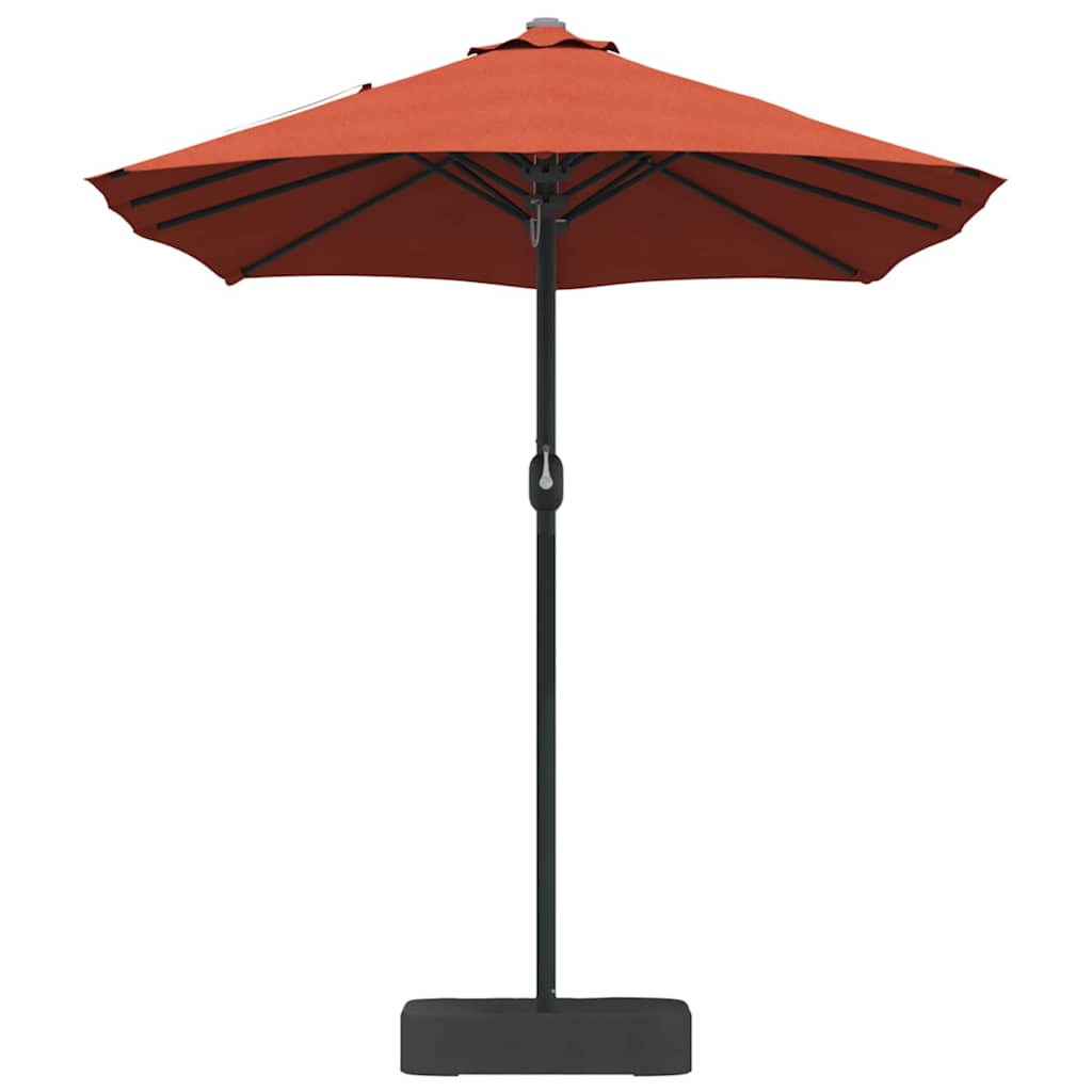 Vrtni suncobran Terakota 385 x 209 x 244 cm Poliester i čelik