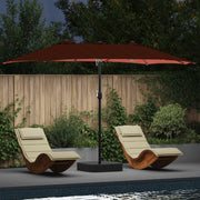 Vrtni suncobran Terakota 385 x 209 x 244 cm Poliester