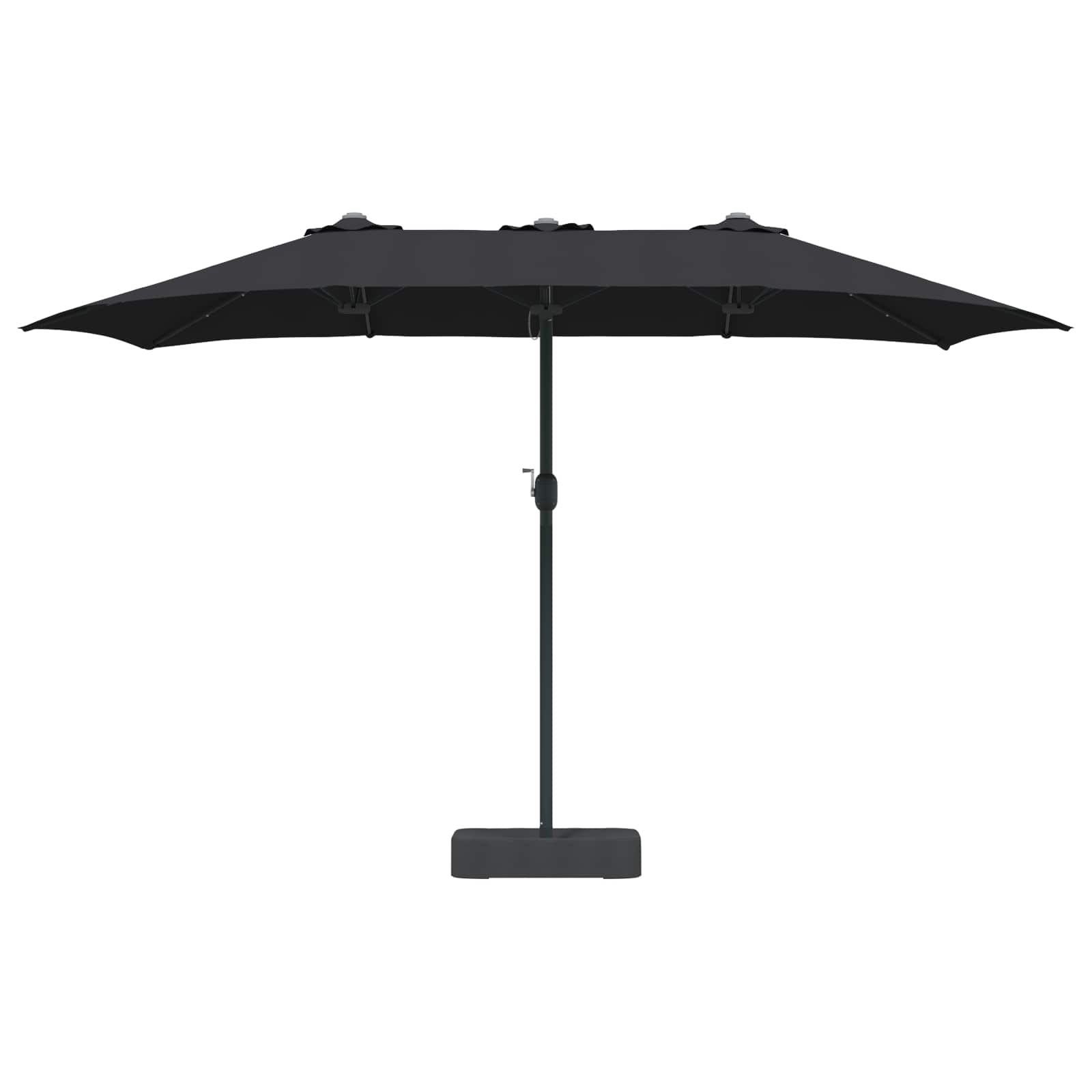 Vrtni suncobran Crna 385 x 209 x 244 cm Poliester
