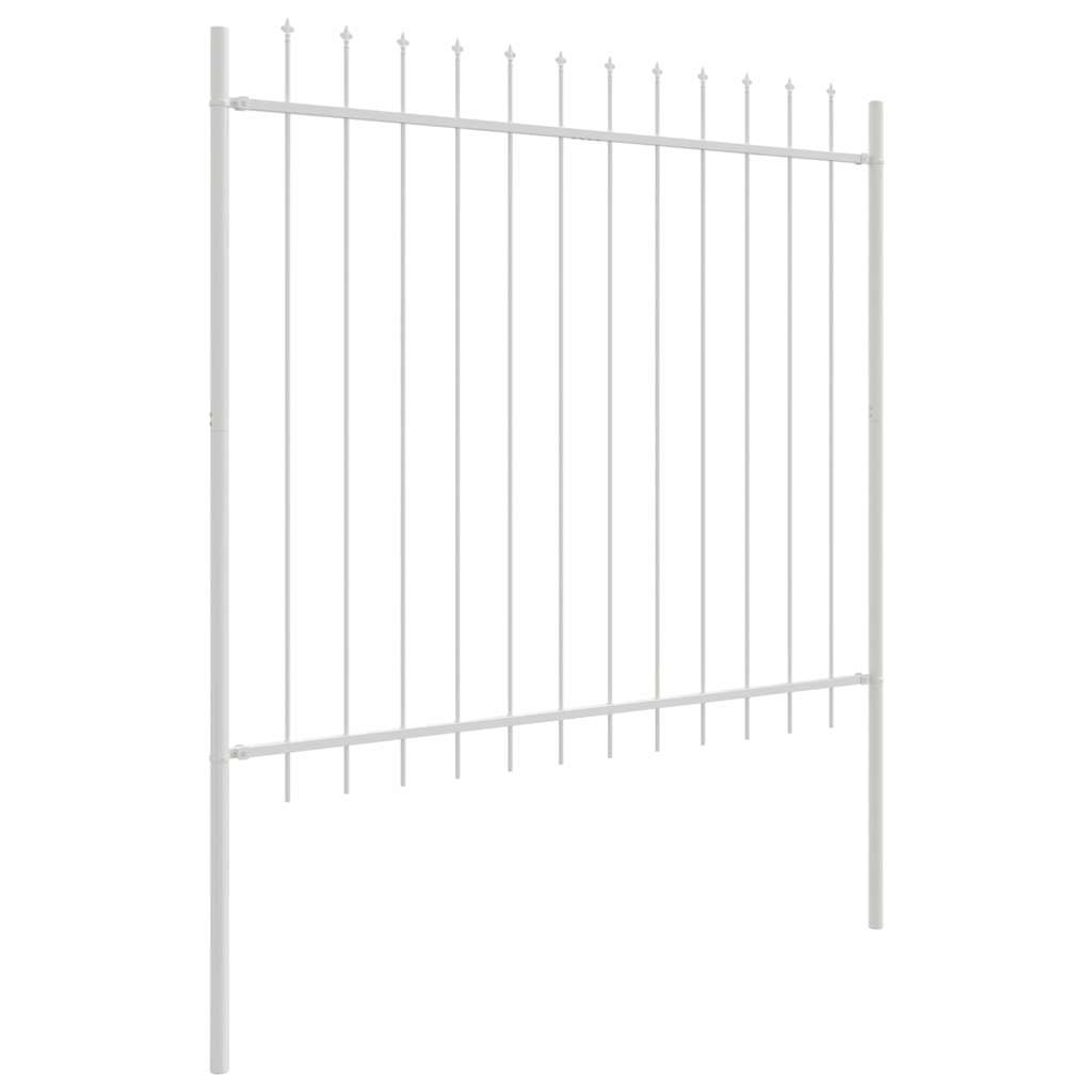 Vrtna Ograda 2 pcs Bijelo 3,4 x 1,5 m Čelik s prahom