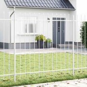 Vrtna Ograda 5 pcs Bijelo 8,5 x 1,5 m Čelik s prahom