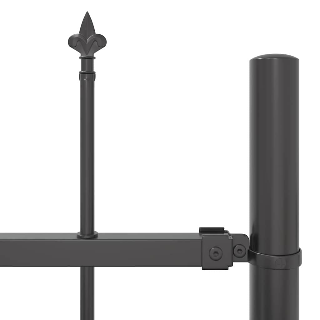 Vrtna Ograda 6 pcs Siva 10,2 x 1,2 m Čelik s prahom