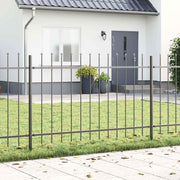Vrtna Ograda 6 pcs Siva 10,2 x 1,2 m Čelik s prahom