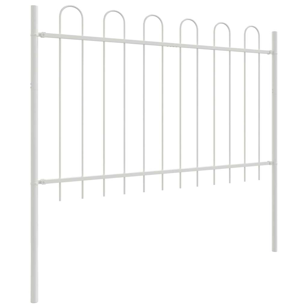 Vrtna Ograda 6 pcs Bijelo 10,2 x 1 m Čelik s prahom