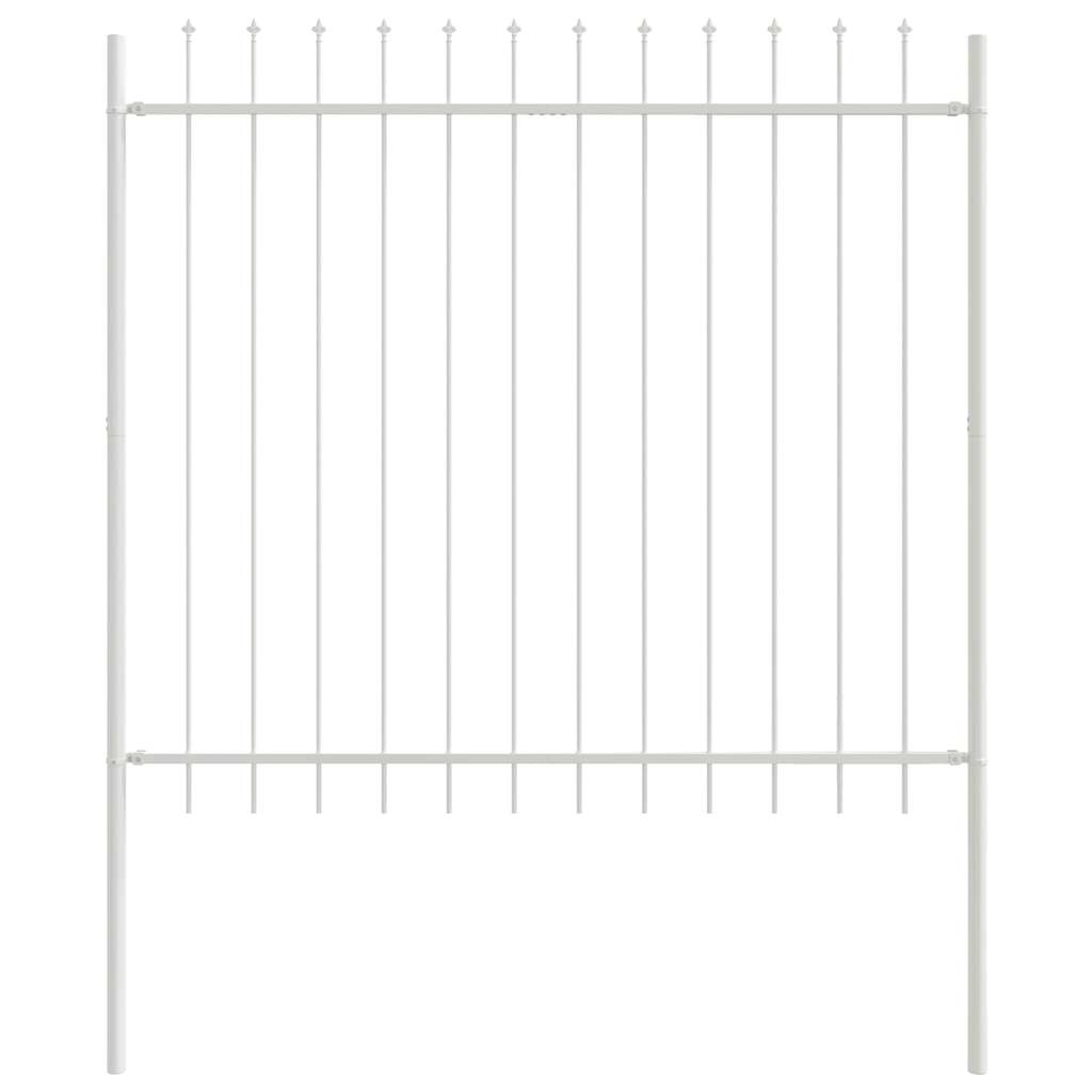 Vrtna Ograda 8 pcs Bijelo 13,6 x 1,5 m Čelik s prahom